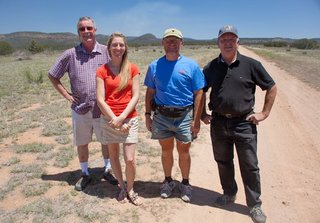 Stefanie and Adam at `Young International' airstrip