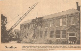 old newspaper photo of Shoemaker Elementary School