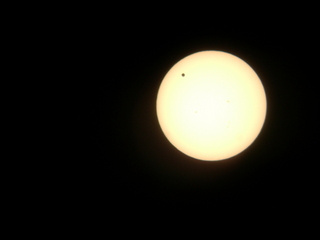 transit of Venus - Howard's pictures - the sun and Venus through a real telescope