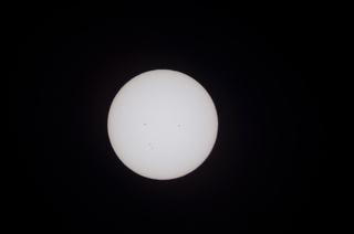 transit of Venus - the sun through telescope with my Nikon Coolpix