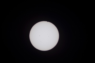 transit of Venus - Howard's pictures - the sun and Venus through a real telescope