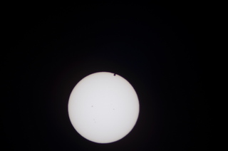 transit of Venus - Howard's pictures - the sun and Venus through a real telescope