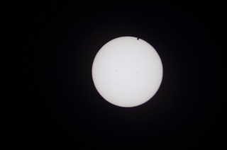 transit of Venus - Howard's pictures - the sun and Venus through a real telescope