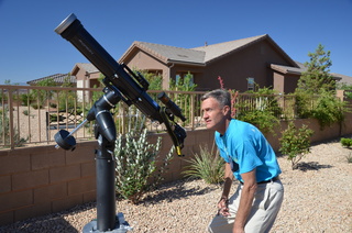 transit of Venus - Howard's pictures - Ron and telescope