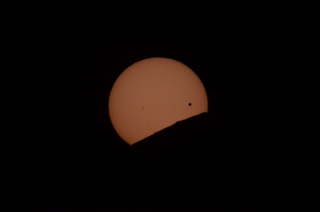 transit of Venus - Howard's pictures - sunset through a real telescope