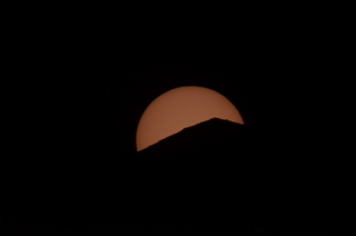 transit of Venus - sunset glow