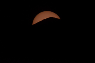transit of Venus - Howard's pictures - the sun and Venus through a real telescope near sunset
