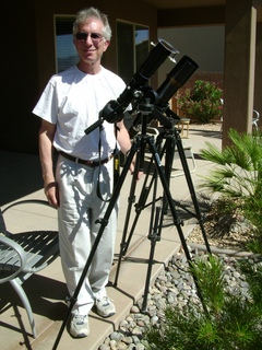 transit of Venus - Howard's pictures - Howard and telescope