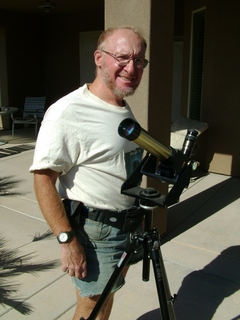 transit of Venus - Howard's pictures - Adam and telescope