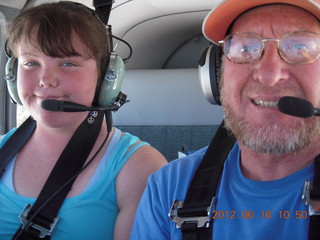 Sarah and Adam flying in N8377W