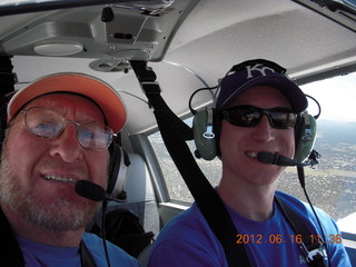 318 7yg. Adam and Chris flying in N8377W