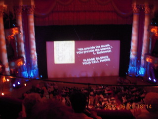 Academy of Music - 'Silence' sign for cell phones