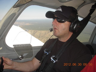 Mike, Greg, and Adam flying in N8377W - Mike photo