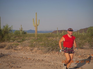 Adam running at Windmill airstrip (tripod)