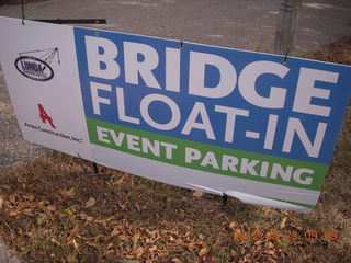 Hastings Bridge Float-In - sign