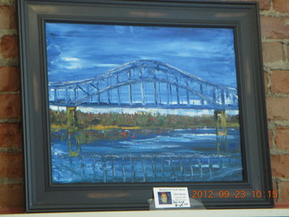 Hastings Bridge Float-In - picture in restaurant