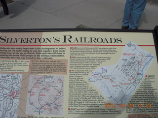 329 81v. Durango-Silverton Narrow Gauge Railroad sign