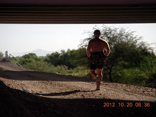 86 82l. funny dirt road along Salt River run- Adam (back)