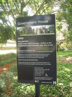 190 83a. Sydney Harbour gardens sign