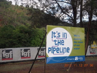 Cairns morning run - pipeline sign
