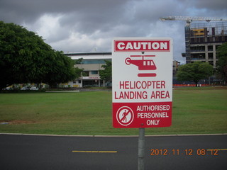 Cairns morning run - helicopter sign