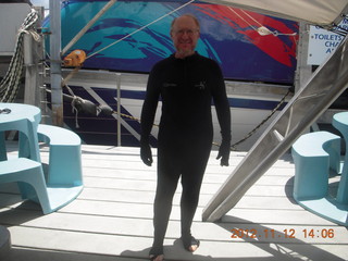 Great Barrier Reef tour - Adam in 'stinger suit'