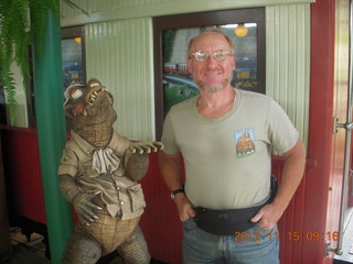 Kurunda rain forest tour - scenic railway - crocodile statue and Adam