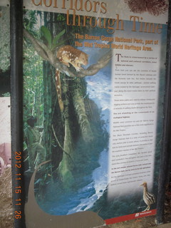 Kurunda rain forest tour - scenic railway - Barron Falls sign