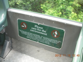 rain forest tour - Skyrail sign