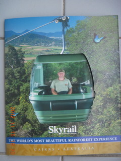 bus ride along the coast - Adam in Skyrail gondola
