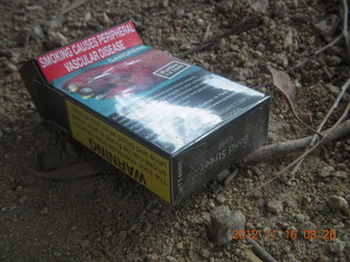 123 83g. Cairns, Australia run - Cairns Botanical Garden - cigarette pack with warnings