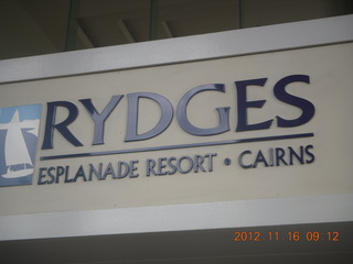Cairns, Australia - Rydges Esplanade Hotel sign
