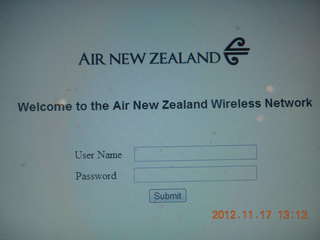 Air New Zealand lounge wireless