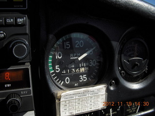 n8377w new engine flight - tachometer