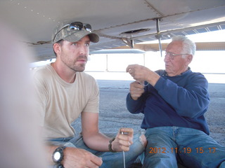 Derrick I and Jim S fixing my pitot tube