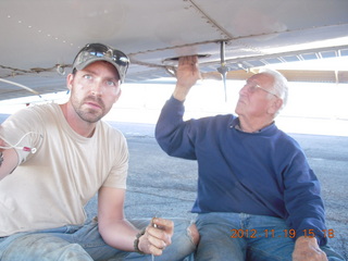 Derrick I and Jim S fixing my pitot tube