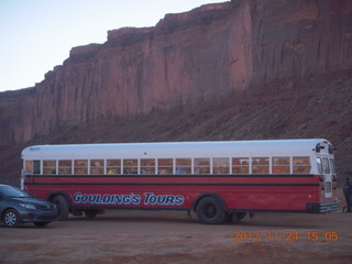 70 83q. Monument Valley tour - busload of Japanese tourists