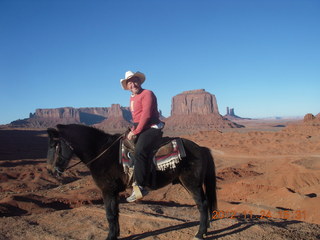94 83q. Monument Valley tour - Adam on horseback at John Ford point