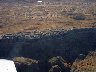 aerial - city on a ridge
