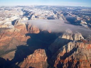 aerial - Zion National Park + cloud