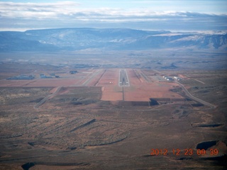 aerial - Saint George Airport (SGU) - on final