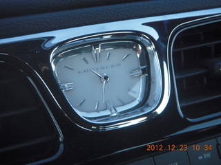 98 84p. clock in my rental car Chrysler 200