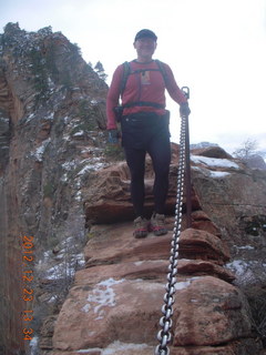 134 84p. Zion National Park - Angels Landing hike - Adam and chains