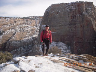 153 84p. Zion National Park - Angels Landing hike - Adam on top