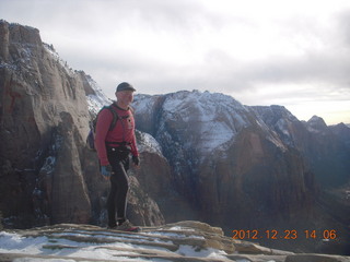 154 84p. Zion National Park - Angels Landing hike - Adam on top