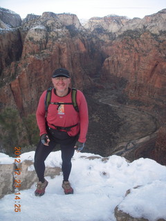 163 84p. Zion National Park - Angels Landing hike - Adam on top