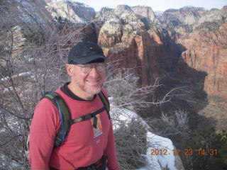 167 84p. Zion National Park - Angels Landing hike - Adam on top