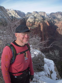 168 84p. Zion National Park - Angels Landing hike - Adam on top