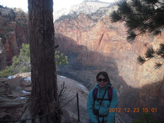 186 84p. Zion National Park - Angels Landing hike - another hiker