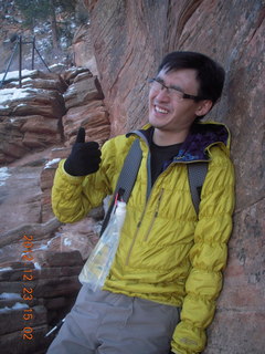 187 84p. Zion National Park - Angels Landing hike - another hiker